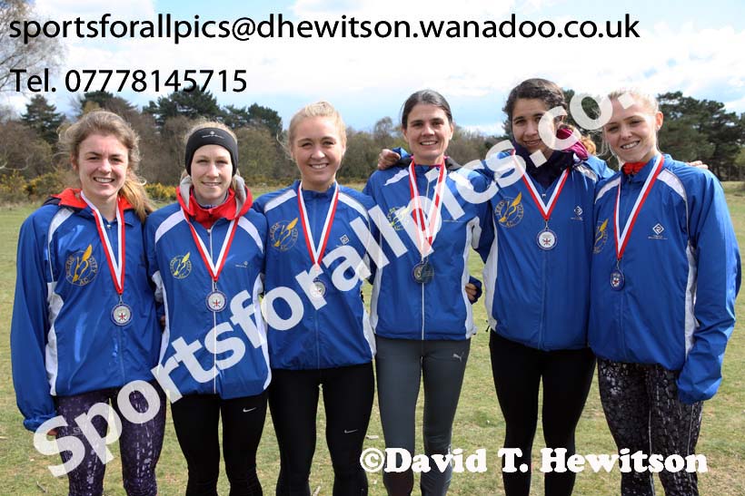 Senior womens English National 6 Stage Road Relay, 2016 English National 12 and 6 Stage Road Relays, Sutton Coldfield, Birmingham. Photo: David T. Hewitson/Sports for All Pics
